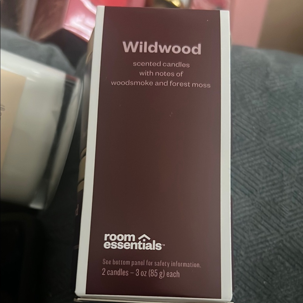 Room Essentials Wildwood Scented Candle Set - set of 2 tins